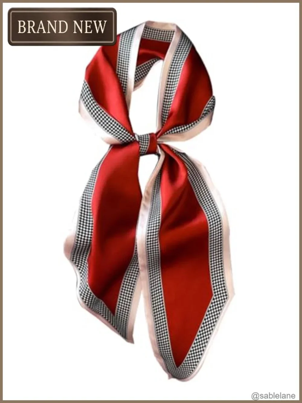 Silky Polyester Fashion Scarf Lightweight Multipurpose Head Neck Handbag
